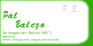 pal balczo business card